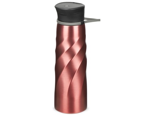 Бутылка для воды Athletica, 1000 мл, нержавеющая сталь, красный с нанесением логотипа с нанесением логотипа