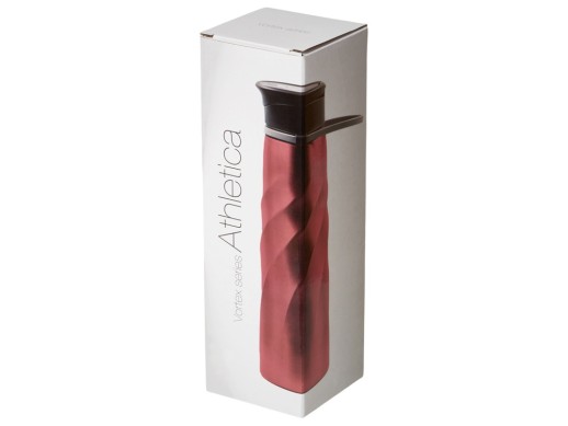 Бутылка для воды Athletica, 1000 мл, нержавеющая сталь, красный с нанесением логотипа с нанесением логотипа