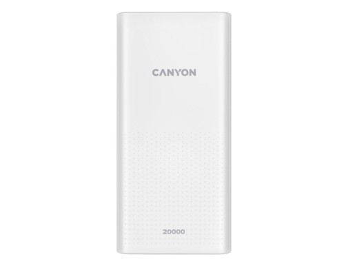 Портативный аккумулятор Canyon PB-2001 (CNE-CPB2001W), белый с нанесением логотипа с нанесением логотипа