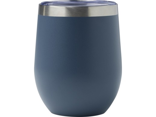 Corzo медная чашка с вакуумной изоляцией, сертифицированная согласно RCS, 350 мл - Синий с нанесением логотипа с нанесением логотипа