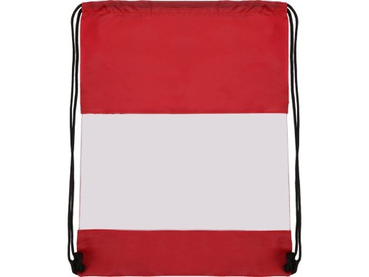 Плед в рюкзаке Кемпинг, красный с нанесением логотипа с нанесением логотипа