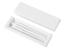 Набор из ручки и вечного карандаша из переработанной бумаги Recycled Duo, белый