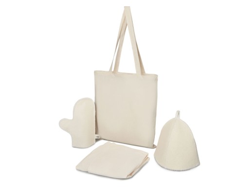 Банный набор с килтом Healing Light, мужской, белый