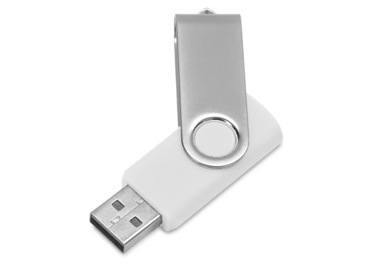 Флеш-карта USB 2.0 16 ГБ Флэш С1, белый с нанесением логотипа с нанесением логотипа