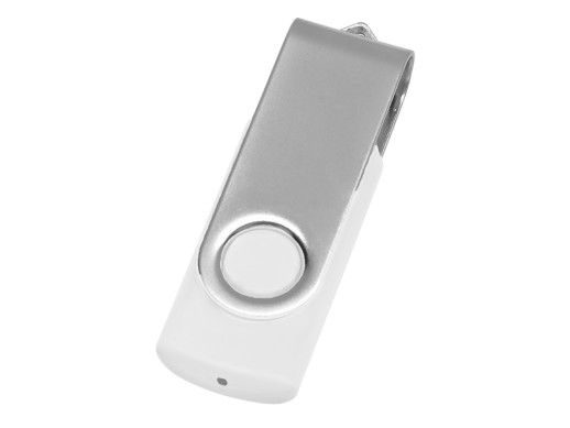 Флеш-карта USB 2.0 16 ГБ Флэш С1, белый с нанесением логотипа с нанесением логотипа