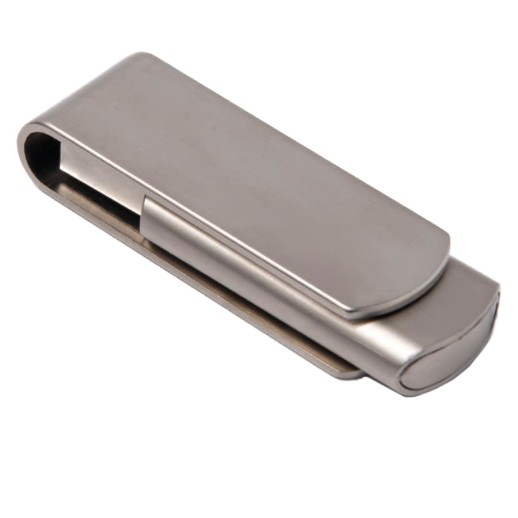 USB flash-карта SWING METAL (32Гб), серебристая, 5,3х1,7х0,9 см, металл   19339_32Gb с нанесением логотипа с нанесением логотипа