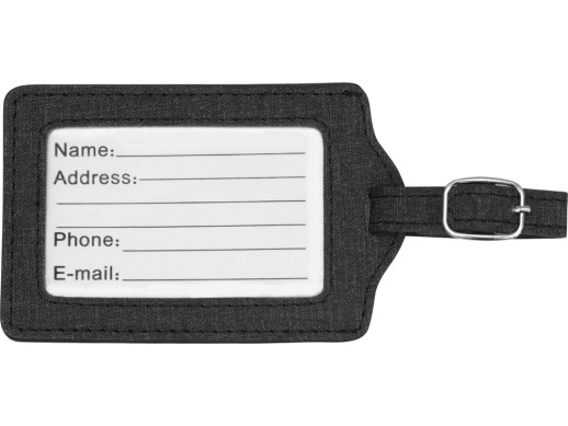 Багажная бирка Consul, темно-серый с нанесением логотипа с нанесением логотипа
