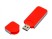 USB-флешка на 64 ГБ в стиле I-phone, прямоугольнй формы, красный с нанесением логотипа с нанесением логотипа