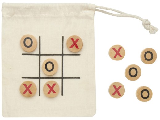 Деревянная игра в крестики-нолики в мешочке Whorl - Натуральный