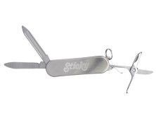 Мультитул-складной нож 3-в-1, металлик (гравировка)