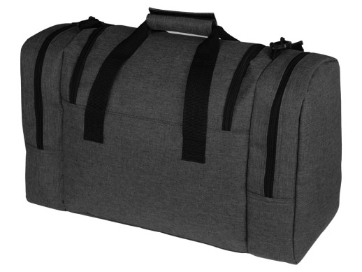 Сумка дорожная Route с двумя боковыми карманами, темно-серый с нанесением логотипа с нанесением логотипа