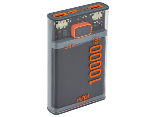 Внешний аккумулятор CORE X, 10000 mAh, черный с нанесением логотипа с нанесением логотипа