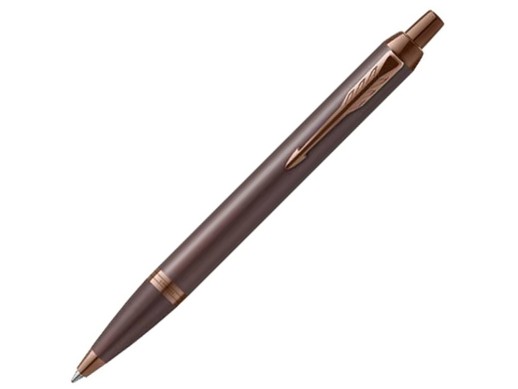 Шариковая ручка Parker IM Monochrome Brown, стержень:M, цвет чернил: blue, в подарочной упаковке. с нанесением логотипа с нанесением логотипа