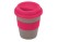Стакан с силиконовой крышкой Cafe, розовый