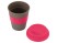 Стакан с силиконовой крышкой Cafe, розовый