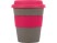 Стакан с силиконовой крышкой Cafe, розовый