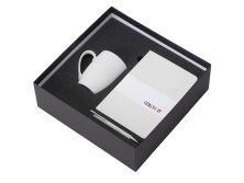 Подарочный набор с блокнотом С2, металлической ручкой и кружкой, белый