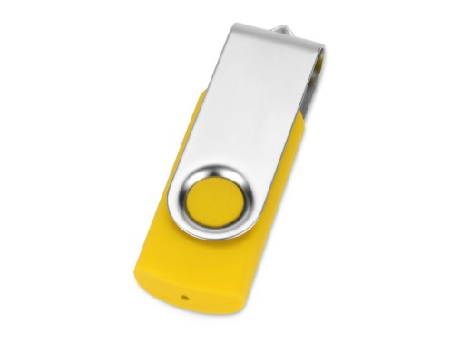 Флеш-карта USB 2.0 8 ГБ Квебек, желтый с нанесением логотипа с нанесением логотипа