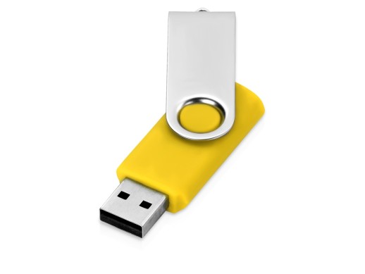 Флеш-карта USB 2.0 8 ГБ Квебек, желтый с нанесением логотипа с нанесением логотипа