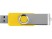 Флеш-карта USB 2.0 8 ГБ Квебек, желтый с нанесением логотипа с нанесением логотипа