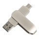 USB flash-карта CIRCLE OTG Type-C (8Гб), серебристая, 6,5х1,5х0,82 см, металл   19340_8Gb с нанесением логотипа с нанесением логотипа