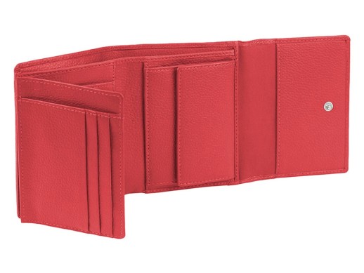 Кошелёк женский BUGATTI ЛИНДА | LINDA, красный, натуральная воловья кожа, 12х3х9,5 см с нанесением логотипа с нанесением логотипа
