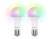 Набор из двух лампочек IoT CLED M1 RGB, E27, белый с нанесением логотипа с нанесением логотипа