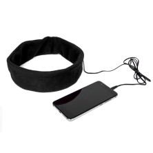 Наушники проводные MARKIZ с повязкой, черный, флис   345142/35