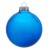 Стеклянный елочный шар Christmas bauble, синий прозрачный, с серебристым колпачком в черной коробке