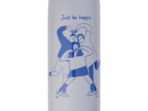 Стальная бутылка Rely, 650 мл, серый (трафаретная печать круговая)