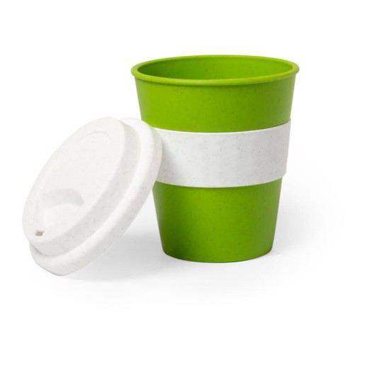Стакан FLIKER с крышкой, полипропилен с бамбуковым волокном,силикон   346376/24