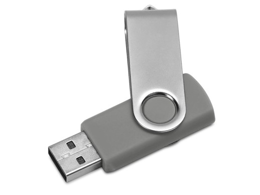 Флеш-карта USB 2.0 16 ГБ Флэш С1, серый с нанесением логотипа с нанесением логотипа