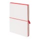 Бизнес-блокнот Combi, 130*210 мм, бело-красный, кремовый форзац, гибкая обложка, в клетку/нелин ,   21219/08