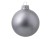 Стеклянный елочный шар Christmas bauble, серебро, металлик, с серебристым колпачком в черной коробке с нанесением логотипа с нанесением логотипа