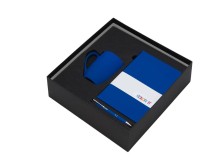 Подарочный набор с блокнотом С1, металлической ручкой и кружкой, синий