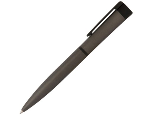 Ручка шариковая Pierre Cardin ACTUEL c поворотным механизмом, серый/черный (Р) с нанесением логотипа с нанесением логотипа