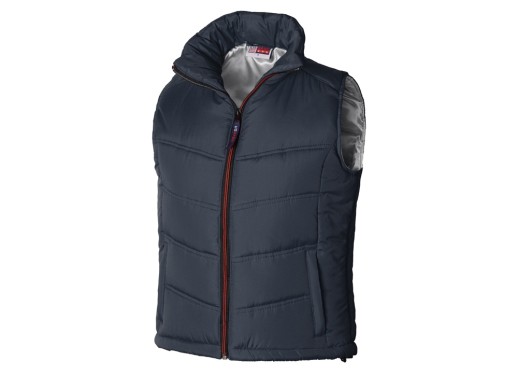 Жилет Vigour женский, темно-синий/стальной с нанесением логотипа с нанесением логотипа