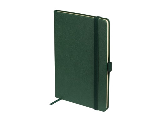 Блокнот А5  City на резинке, зеленый