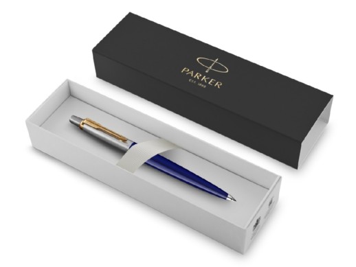 Шариковая ручка Parker Jotter K160, цвет: Blue/GT, стержень: M, цвет чернил: blue, в подарочной упаковке. с нанесением логотипа с нанесением логотипа