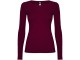 Футболка с длинным рукавом Extreme женская, гранатовый с нанесением логотипа с нанесением логотипа