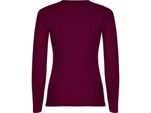 Футболка с длинным рукавом Extreme женская, гранатовый с нанесением логотипа с нанесением логотипа