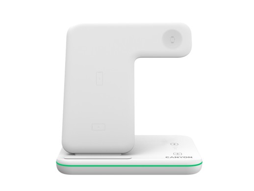 Беспроводное зарядное устройство для гаджетов 3-в-1 с технологией QI Canyon WS-303 (CNS-WCS303W), 15W, белый