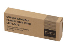 USB 2.0- флешка на 32 Гб c подсветкой логотипа Bamboo LED