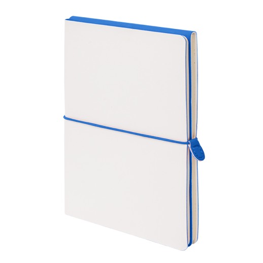 Бизнес-блокнот Combi, 130*210 мм, бело-синий, кремовый форзац, гибкая обложка, в клетку/нелин ,   21219/24