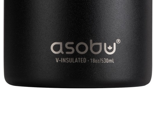 Вакуумная термобутылка ALPINE FLASK, 530 мл, черный с нанесением логотипа с нанесением логотипа