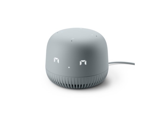 VK Капсула нео с голосовым помощником Марусей, серый с нанесением логотипа с нанесением логотипа