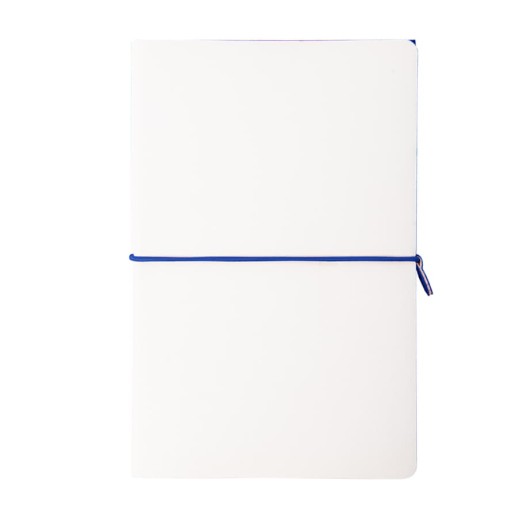 Бизнес-блокнот Combi, 130*210 мм, бело-тем-синий, кремовый форзац, гибкая обложка, в клетку/нелин , -  21219/26
