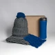 Набор подарочный COLD NIGHT: шарф и шапка, термокружка; синий   39534/24