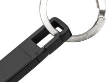 USB 2.0- флешка на 32 Гб c подсветкой логотипа Hook LED, темно-серый, синяя подсветка