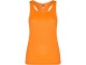 Топ спортивный Shura женский, неоновый оранжевый с нанесением логотипа с нанесением логотипа